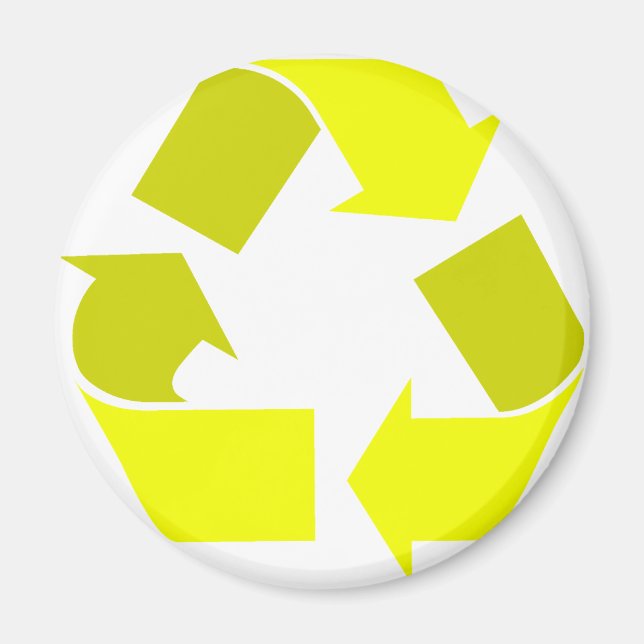 Aimant recyclage jaune (Devant)