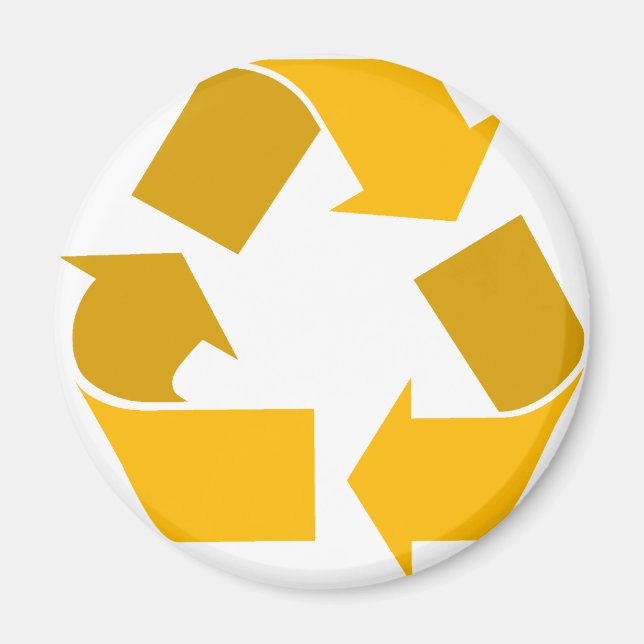 Aimant recyclage orange (Devant)