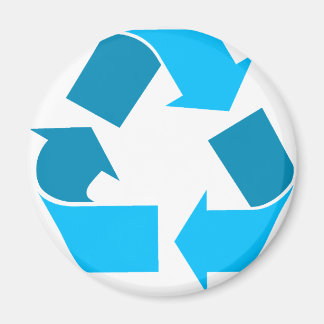 Aimant recyclage turquoise
