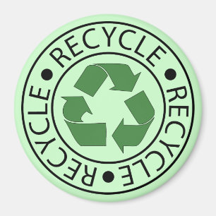 Aimant Recycler le logo du centre vert