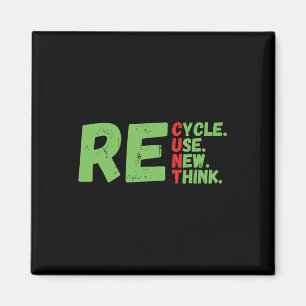Aimant Recycler Réutiliser Renouveler Jour des terres de