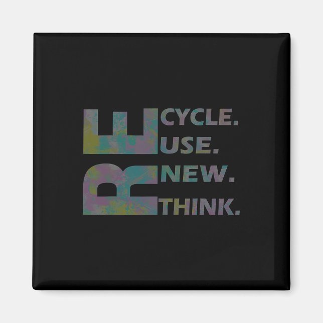 Aimant Recycler Réutiliser Renouveler Repenser Crise De l (Devant)