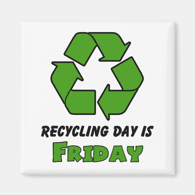 Aimant Recycler vendredi (Devant)