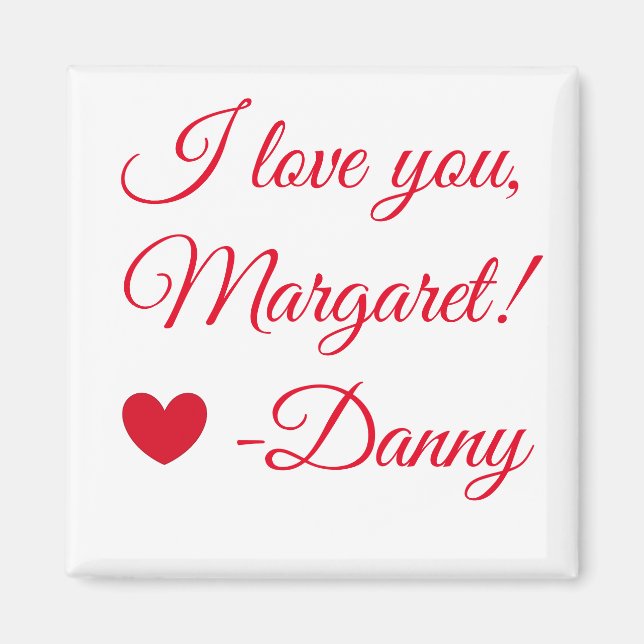 Aimant Red and White Love (Devant)