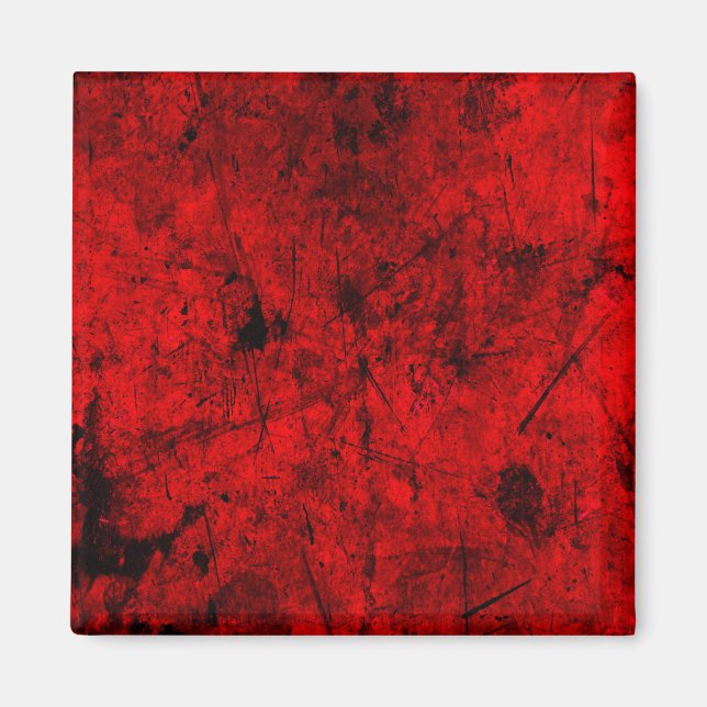 Aimant Red Black grunge abstract digital graphic art (Devant)