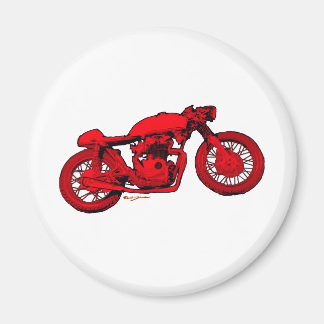 Aimant Red Cafe Racer (Devant)