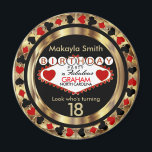 Aimant Red Casino Poker Chip Anniversaire<br><div class="desc">Red Casino Poker Chip Birthday Magnet prêt pour vous à personnaliser. 📌 Si vous avez besoin d'une personnalisation plus poussée, cliquez sur le bouton "Cliquez pour Customiser plus loin" ou "Customiser ou modifier la conception" et utilisez notre outil de conception pour redimensionner, faire pivoter, modifier la couleur du texte, ajouter...</div>