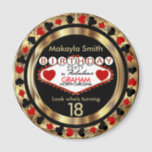 Aimant Red Casino Poker Chip Anniversaire<br><div class="desc">Red Casino Poker Chip Birthday Magnet prêt pour vous à personnaliser. 📌 Si vous avez besoin d'une personnalisation plus poussée, cliquez sur le bouton "Cliquez pour Customiser plus loin" ou "Customiser ou modifier la conception" et utilisez notre outil de conception pour redimensionner, faire pivoter, modifier la couleur du texte, ajouter...</div>