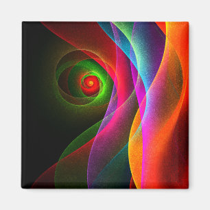 Aimant Red Green Orange Modern Abstrait Art Motif #22