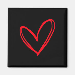 Aimant Red Heart Cool Love Heart Graphisme Valentines Uni