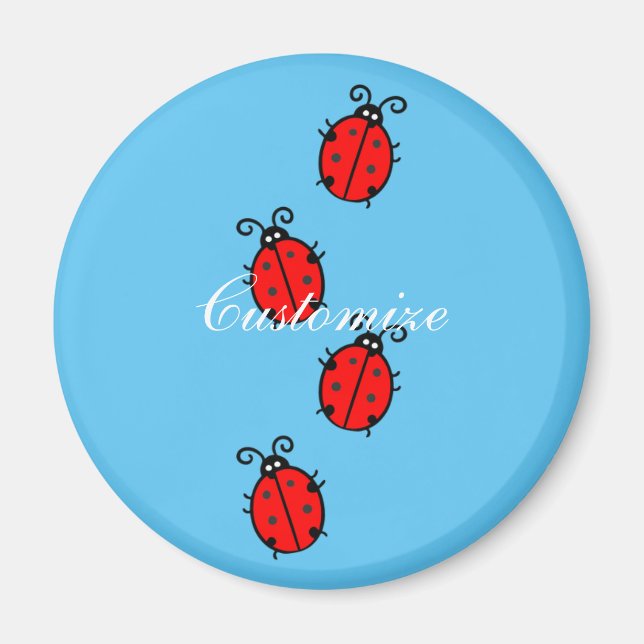 Aimant Red Ladybugs Crawling Thunder_Cove (Devant)