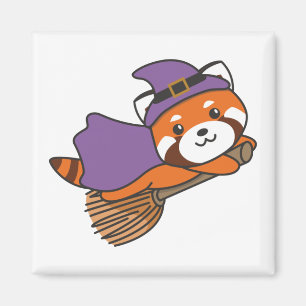 Aimant Red Panda Halloween sorcière enfants sorcières cos
