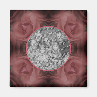 Aimant Red Rose Flower Nature Frame Ajouter Votre Photo