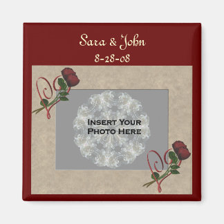 Aimant Red Roses Coeur Mariage Favoriser Enregistrer La D