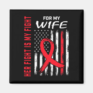 Aimant Red Son combat est mon combat femme Maladie cardia
