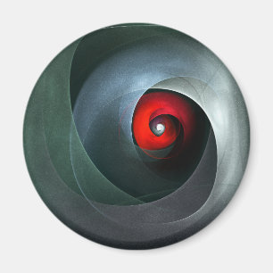 Aimant Red Swirl Artistique moderne Art Abstrait Motif #1