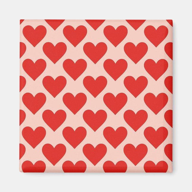 Aimant Red, traditional Valentine's day heart (Devant)