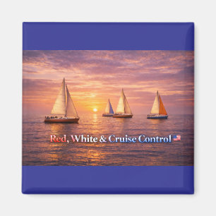 Aimant Red White & Cruise Control Voile Patrioti