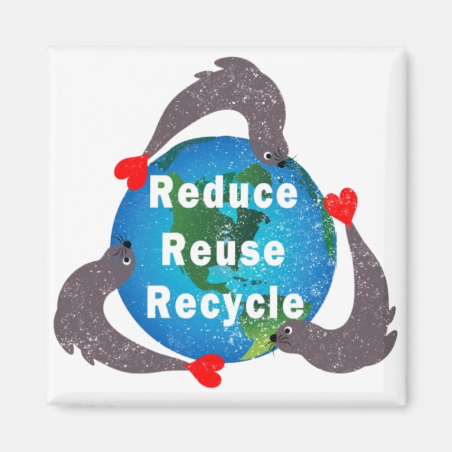 Aimant Reduce Reuse Recycle (Devant)