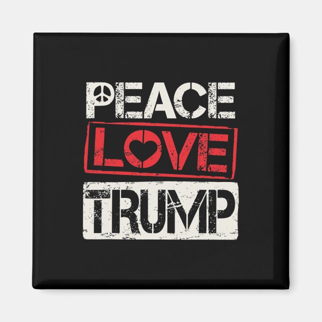 Aimant Réélection de Trump Paix Amour Trump  (Devant)