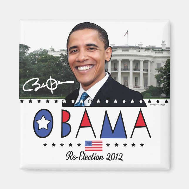 Aimant Réélire le président Obama aux élections de 2012 (Devant)