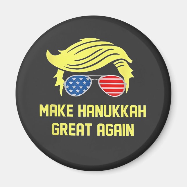 Aimant Refaire Hanukkah Great Again Trump Juif  (Devant)