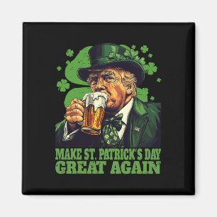 Aimant Refaire la Saint-Patrick Grande Encore Trèfle Trum