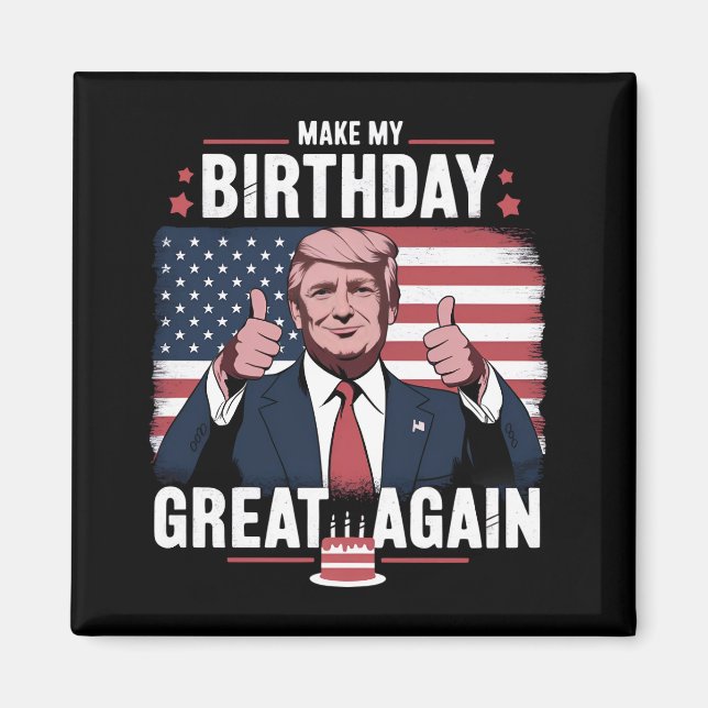 Aimant Refaire Mon Anniversaire Encore Plus Génial Drôle  (Devant)