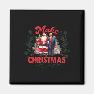 Aimant Refaire Noël Grande Encore Drôle Santa Trump 2024