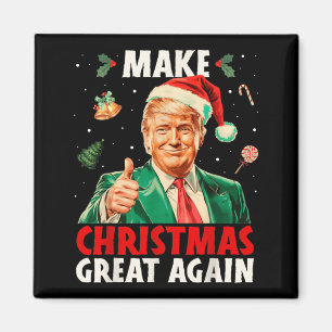 Aimant Refaire Noël Grande Encore Drôle Santa Trump 2025