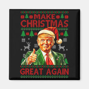 Aimant Refaire Noël Grande Encore Xmas Drôle Trump Pyjama
