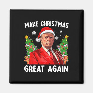 Aimant Refaire Noël Great Again Drôle de Père Noël Trump