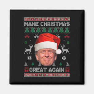 Aimant Refaire Noël Great Again Drôle Trump Sweatshirt Mo