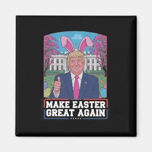 Aimant Refaire Pâques Grande Encore Drôle de Lapin Trump
