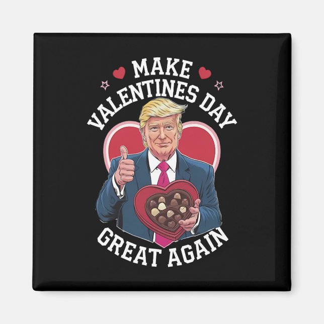 Aimant Refaisons la Saint-Valentin avec humour Amoureux d (Devant)
