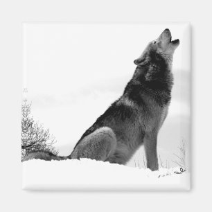 Aimant Refig Wolf en bois de l'Alaska