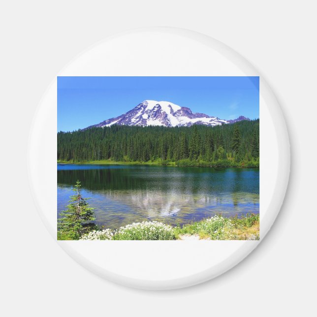 Aimant Reflection Lake, Mount Rainier, WA, États-Unis (Devant)