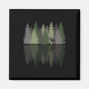 Aimant Reflet forestier Nature Arbres Bois Deer Deer Exté