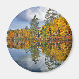 Aimant Reflets d'étang en automne, Maine