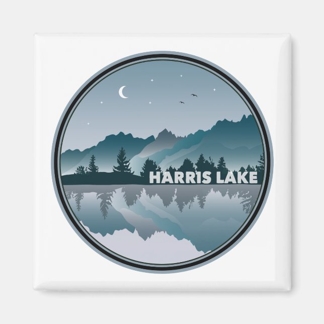 Aimant Réflexion de Harris Lake North Carolina (Devant)