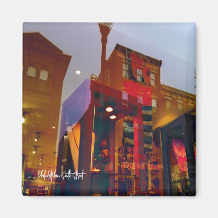 Aimant Réflexions rouges dans les rues de Philadelphie