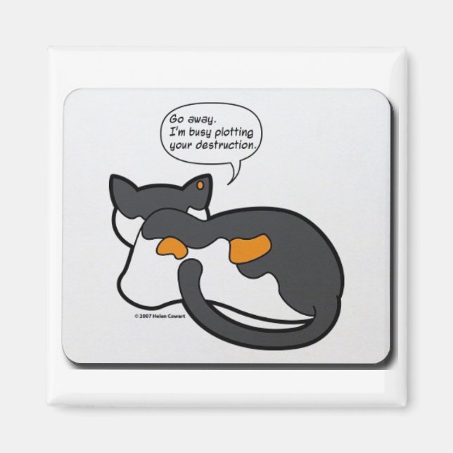 Aimant Réflexions sur les chats (Devant)