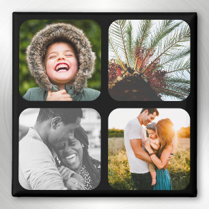 Aimant Réfrigérateur à trame arrondie 4 Carré Modèle phot