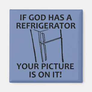 Aimant Réfrigérateur de Dieu chrétien Votre Photo