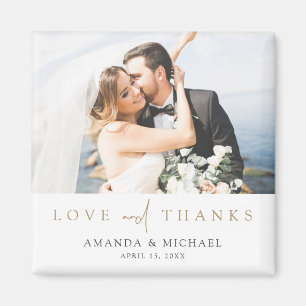 Aimant Réfrigérateur de Merci photo Mariage personnalisé