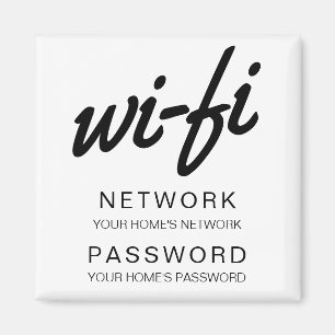 Aimant Réfrigérateur de mot de passe Wifi