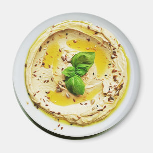 Aimant Réfrigérateur Hummus Cute