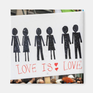 Aimant Réfrigérateur Love is Love