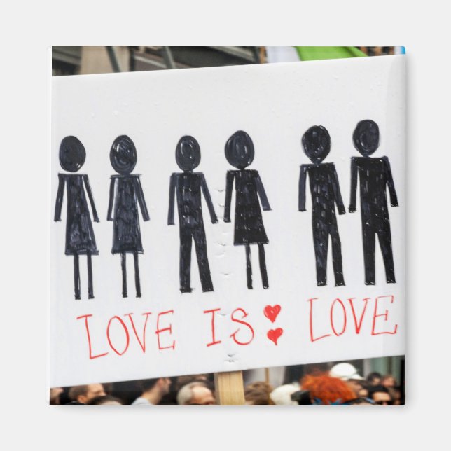 Aimant Réfrigérateur Love is Love (Devant)