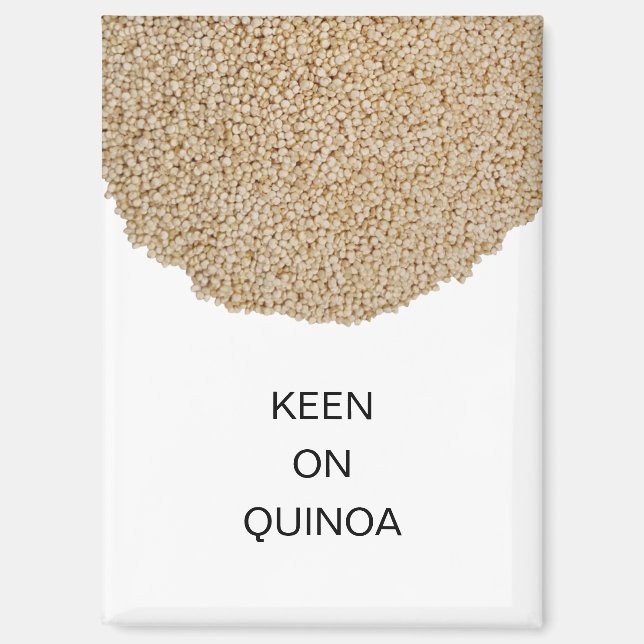 Aimant Réfrigérateur mignon fan de quinoa (Recto)